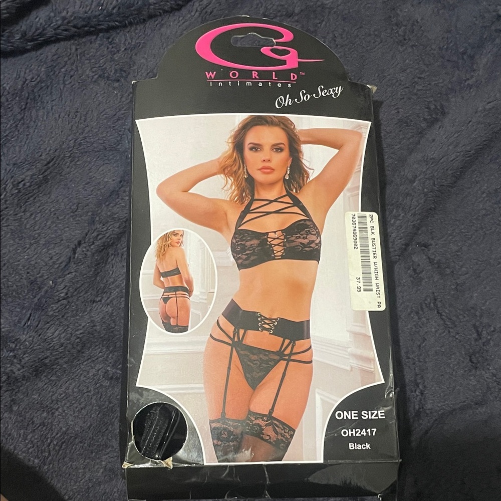 New Black Lace Lingerie Set